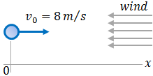 Acceleration due to wind - example 11