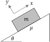 Friction on slope - example 1