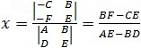 Matrix solution of a line