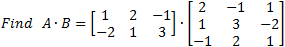 Matrices multiplication example