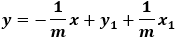 y=-1/m x+y_1+1/m x_1