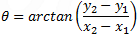 θ = arctan(m)