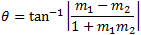 Angle between two lines