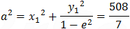 Vertical ellipse equation