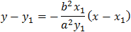 value of y from ellipse equation