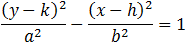 (y-k)^2/a^2 -(x-h)^2/b^2 =1
