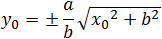 y_0=±a/b √(〖x_0〗^2+b^2 )