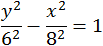 y^2/6^2 -x^2/8^2 =1