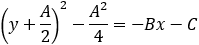 (y+A/2)^2-A^2/4=-Bx-C