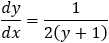 dy/dx=-1/2(y+1)