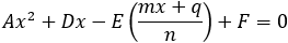 Anx^2+Dnx-Emx-Eq+nF=0