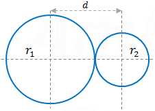 Circles outer tangent