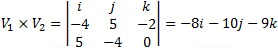 Perpendicular vector