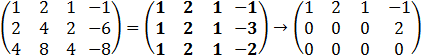 x y and z augmented matrix