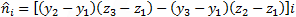 Cross product in x direction