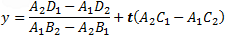 Parametric line equation y direction