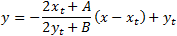 Tangent line equation